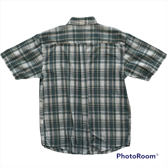 Knights Sportswear Men’s Short Sleeve Shirt Plaid Green Medium Gently Wo… - Picture 2 of 5
